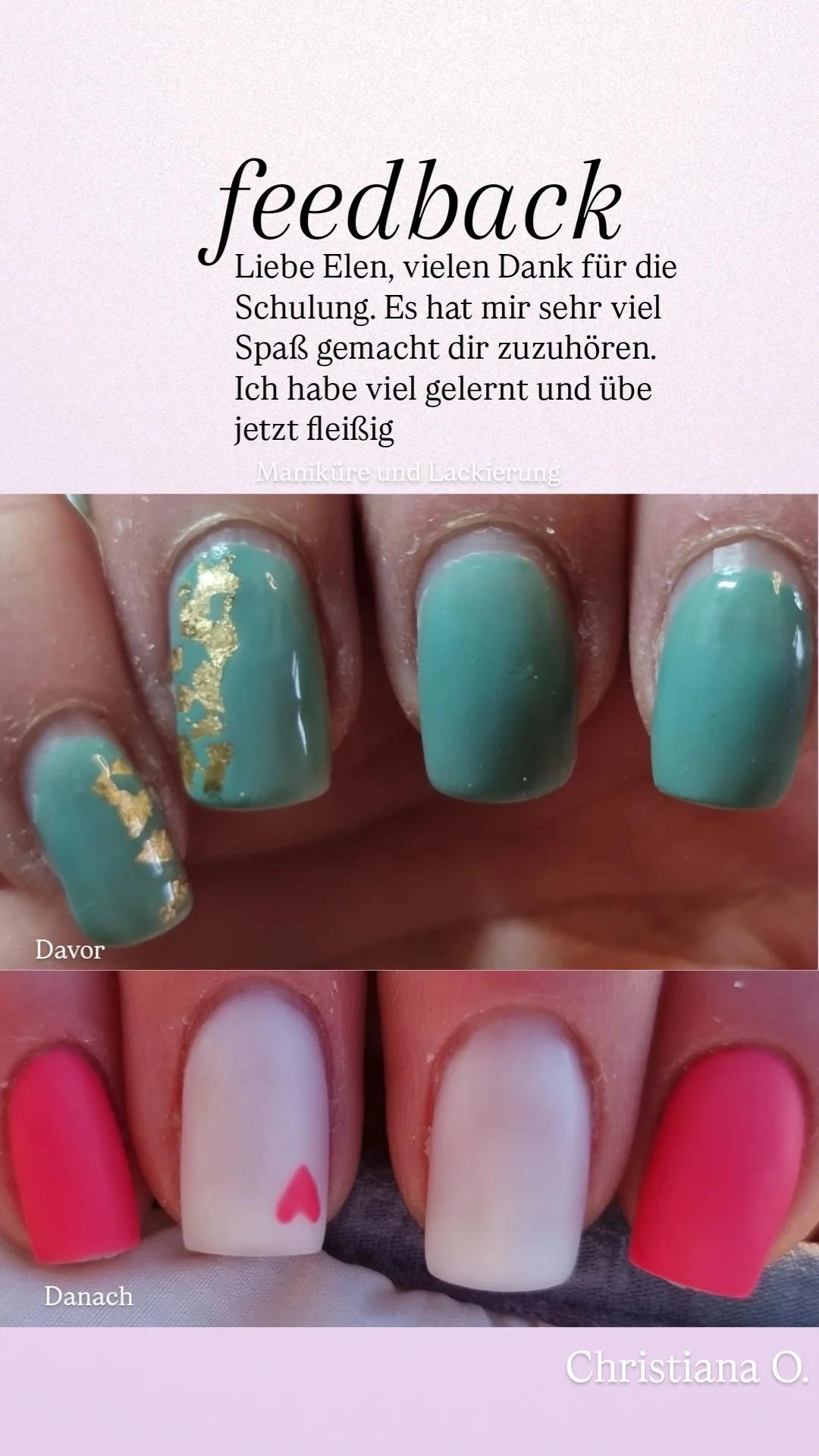 Russische Maniküre und Lackierung mit UV-Nagellack