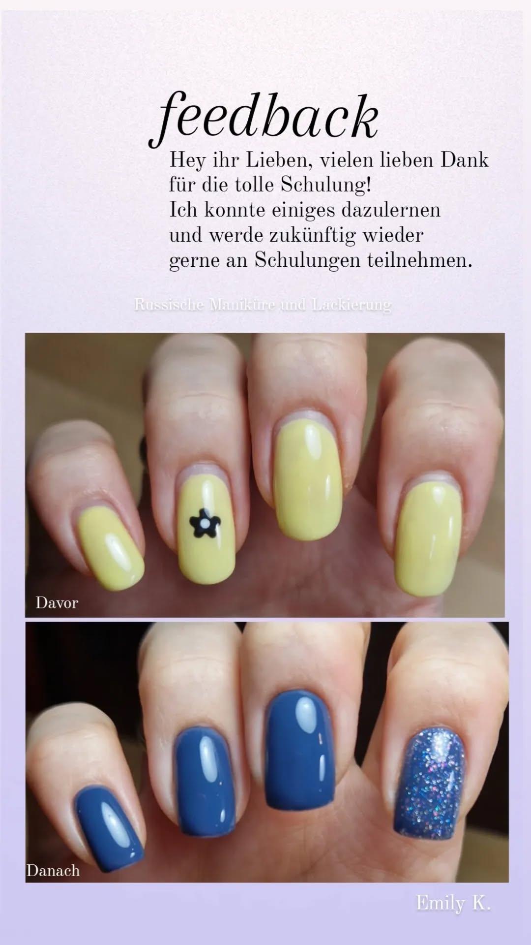 Russische Maniküre und Lackierung mit UV-Nagellack