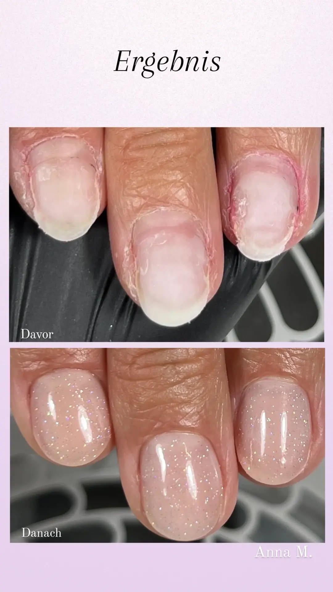 Russische Maniküre und Lackierung mit UV-Nagellack